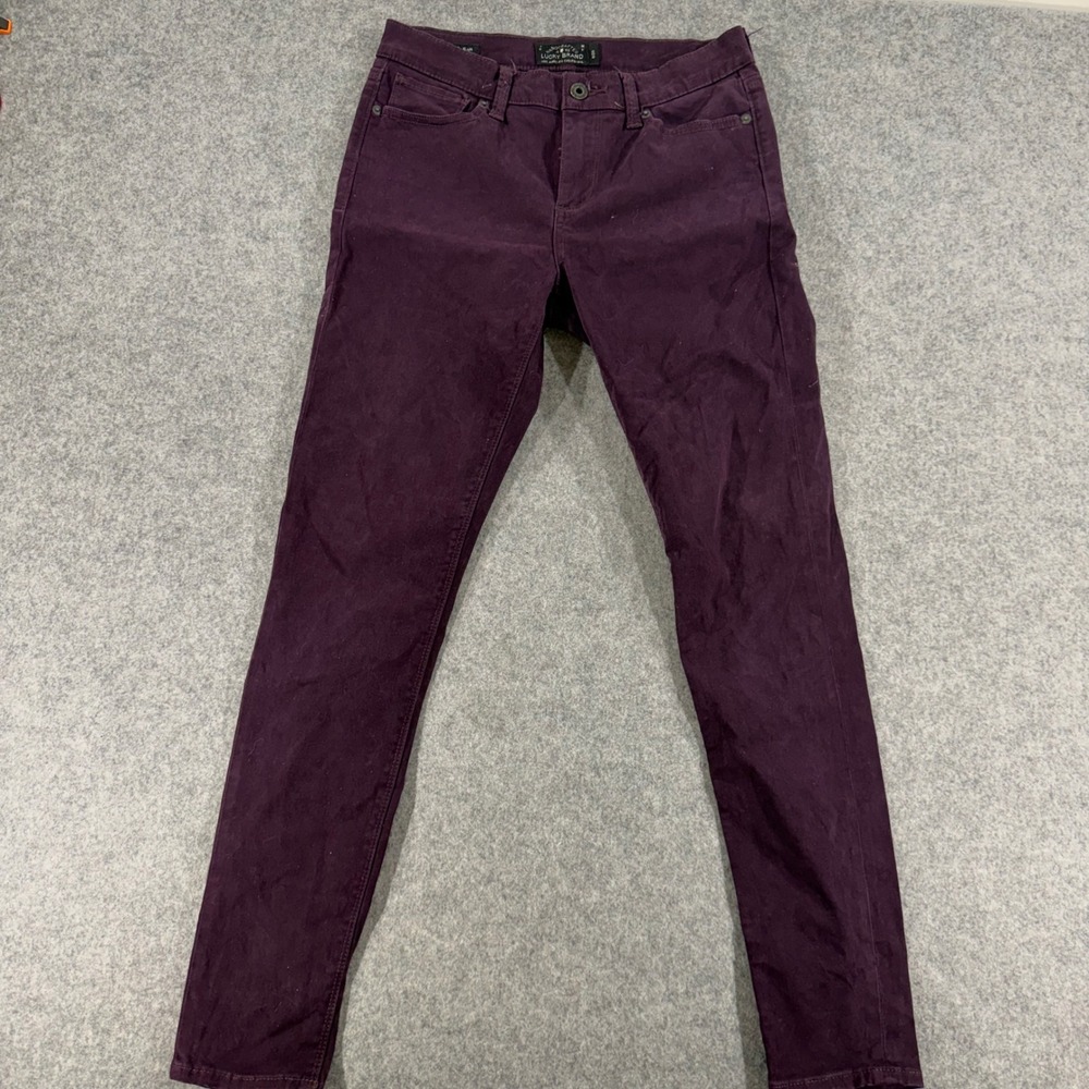Lucky Brand Brooke Legging Jeans Purple Plum Skinny Pants 6/28